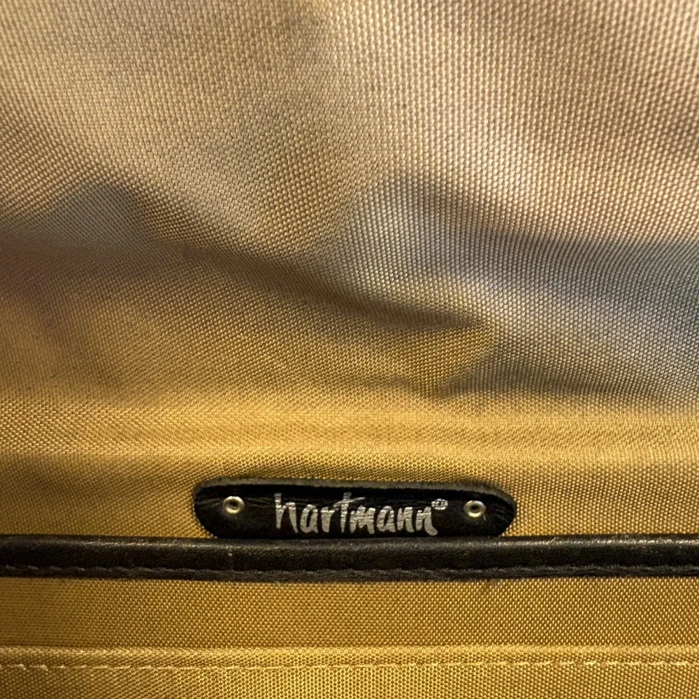 Hartmann Black Leather Briefcase Gian Paolo Lombardo Sinox Lock RARE Bag